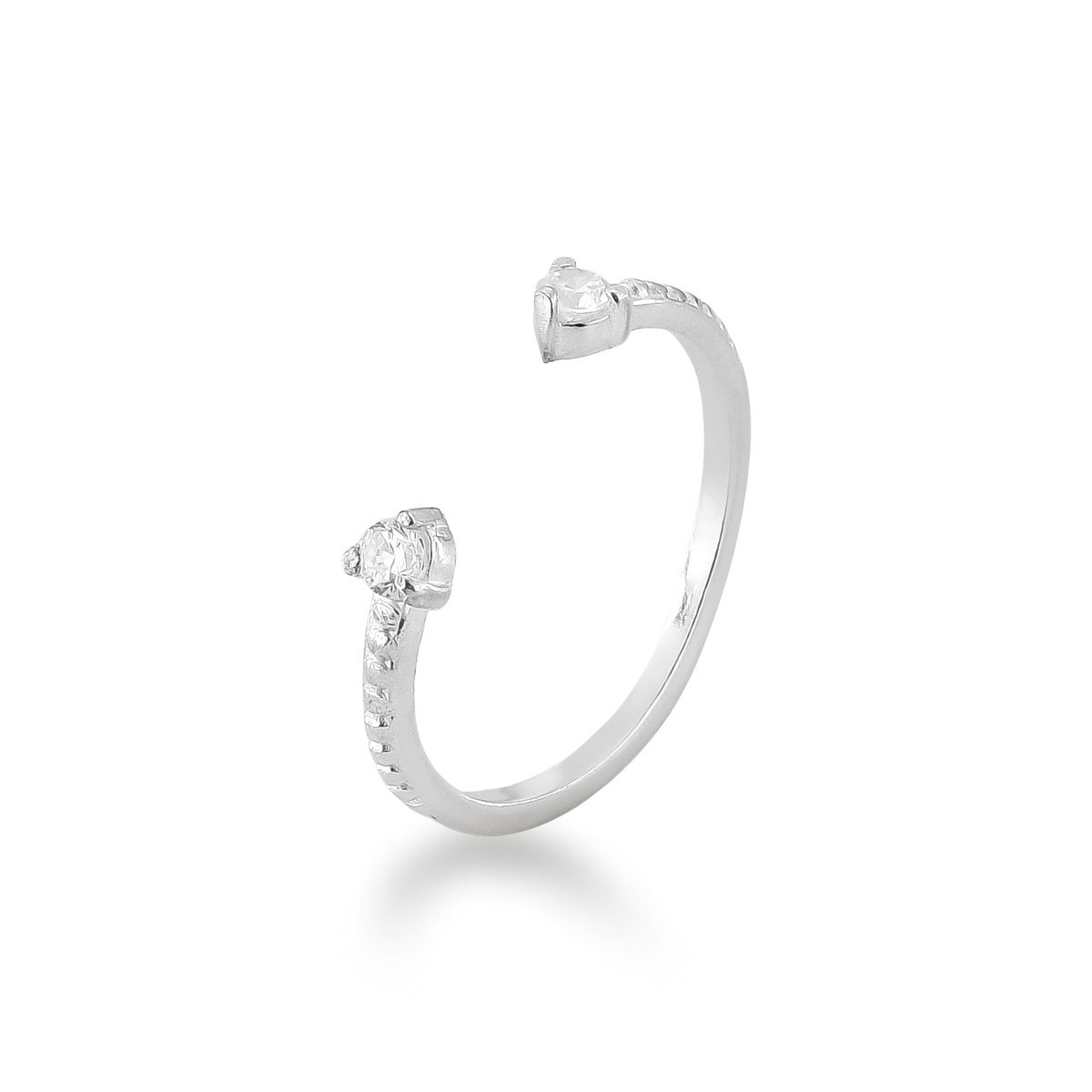 Anel Zircônias Prata 925