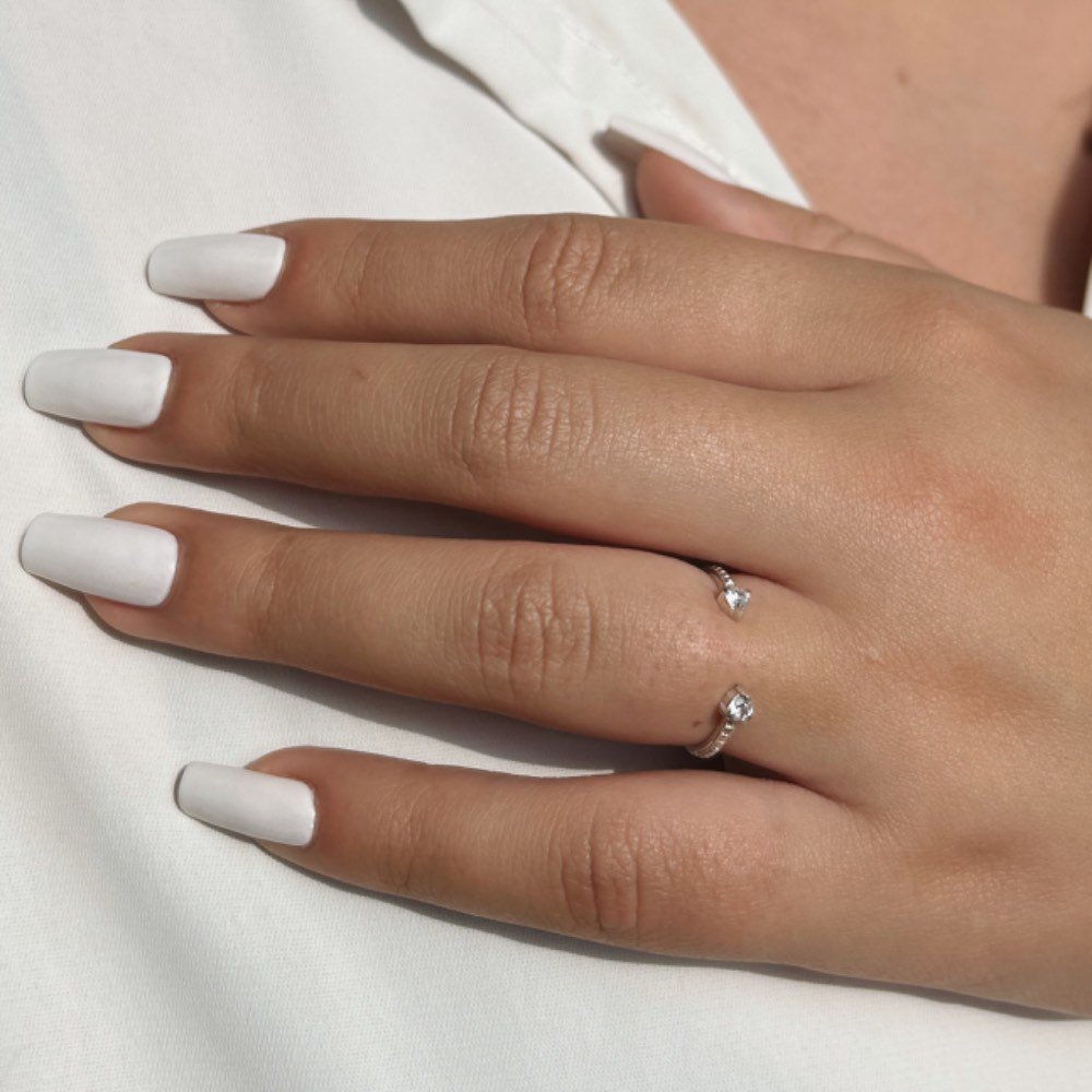 Anel Zircônias Prata 925