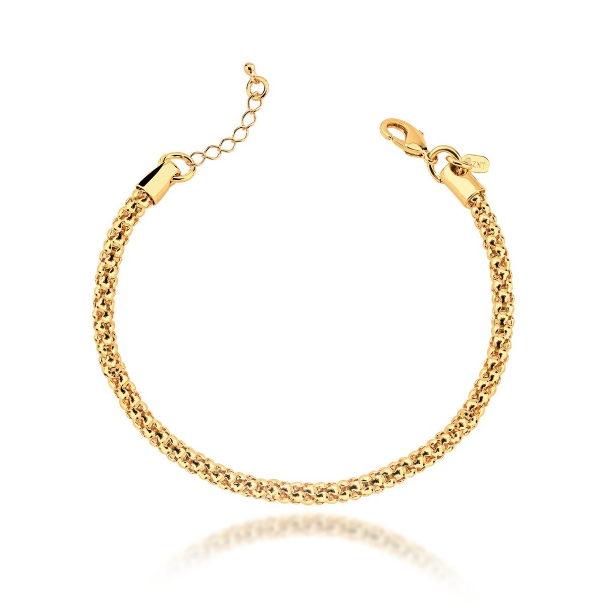 Pulseira Cordão Morango Banhado a Ouro 18k
