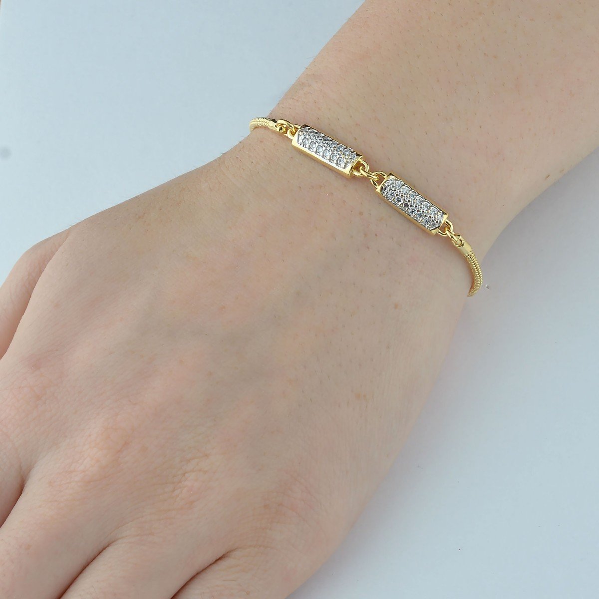 Pulseira Micro Zircônia Banhado a Ouro 18k