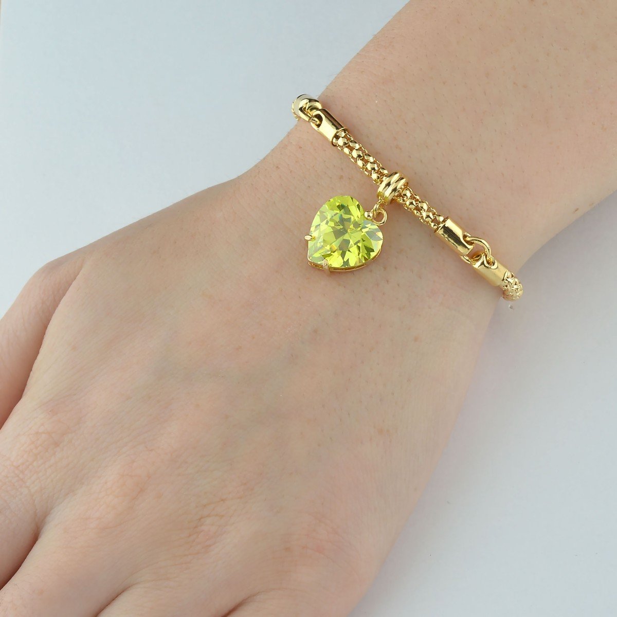Pulseira Coração Banhado a Ouro 18k