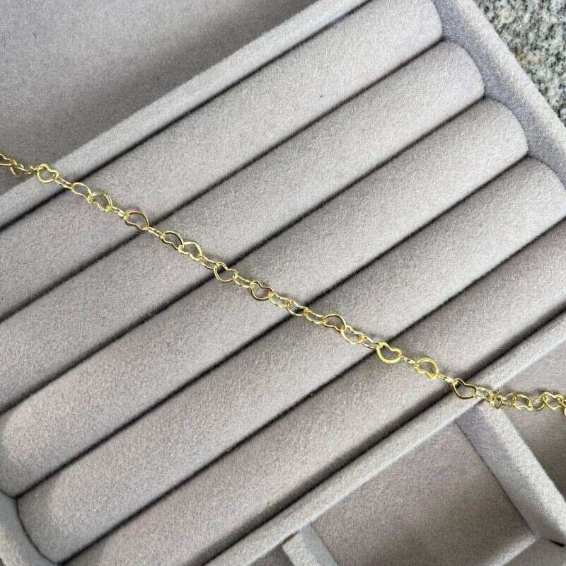 Pulseira Corações Banhado a Ouro 18k