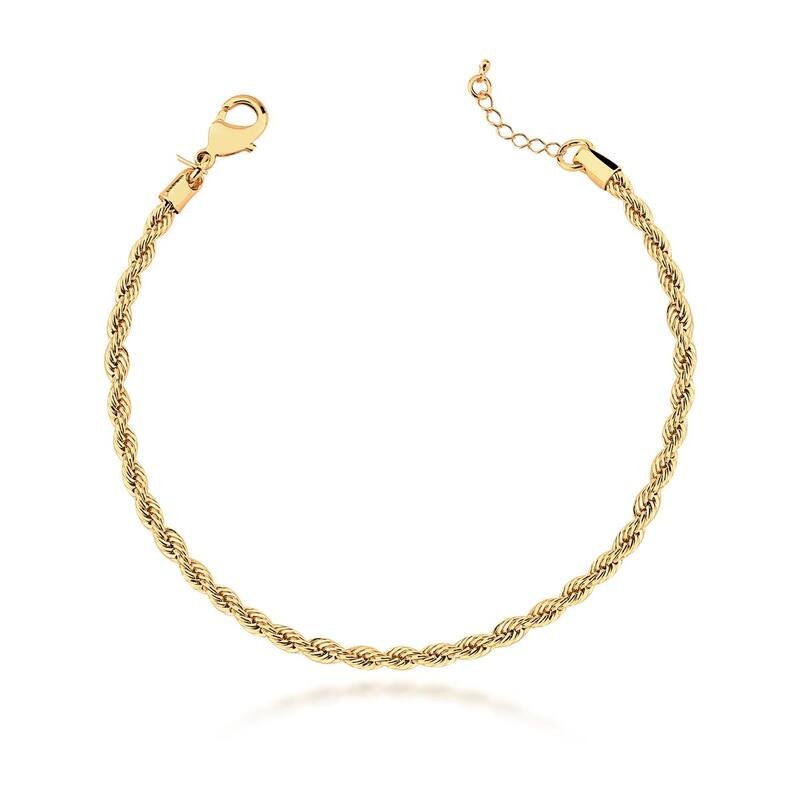 Pulseira Cordão Baiano Banhado a Ouro 18k