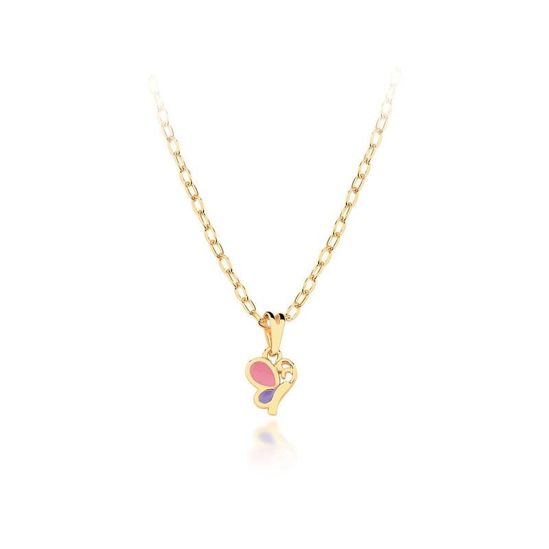 Conjunto Borboleta Banhado a Ouro 18k