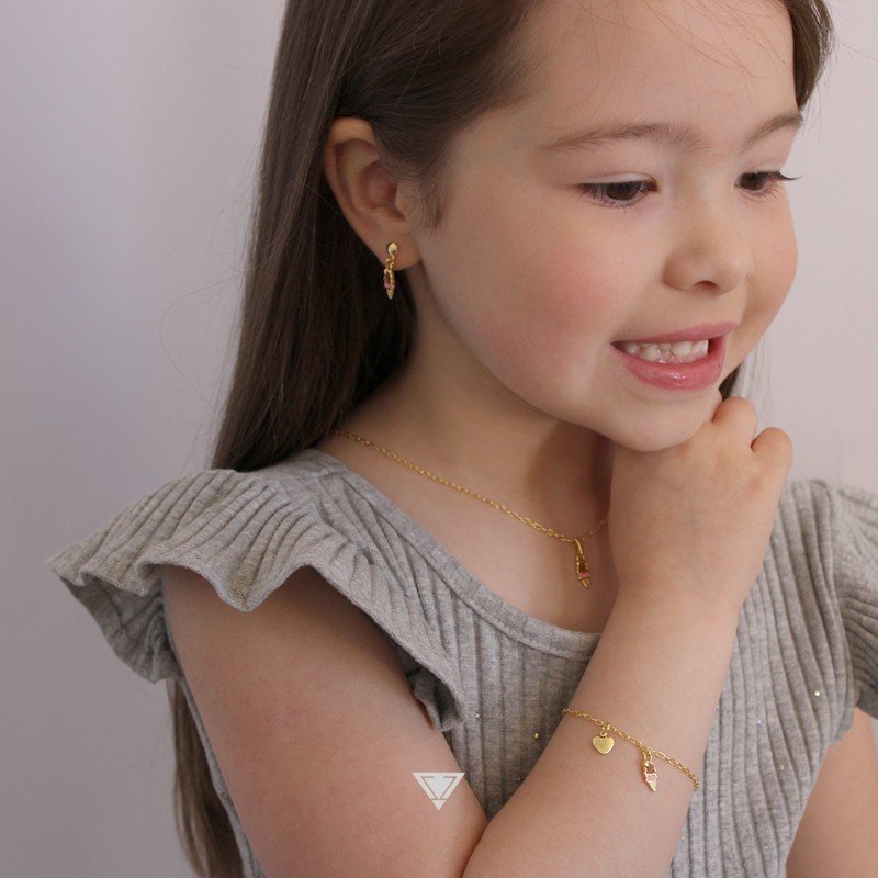 Pulseira Sorvete Banhado a Ouro 18k
