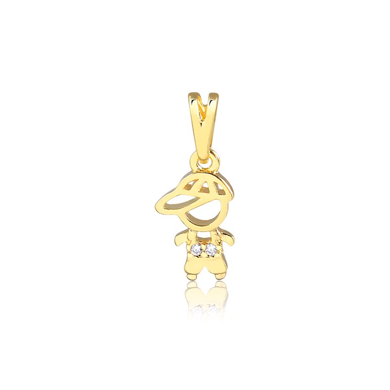 Pingente Menino Banhado a Ouro 18k