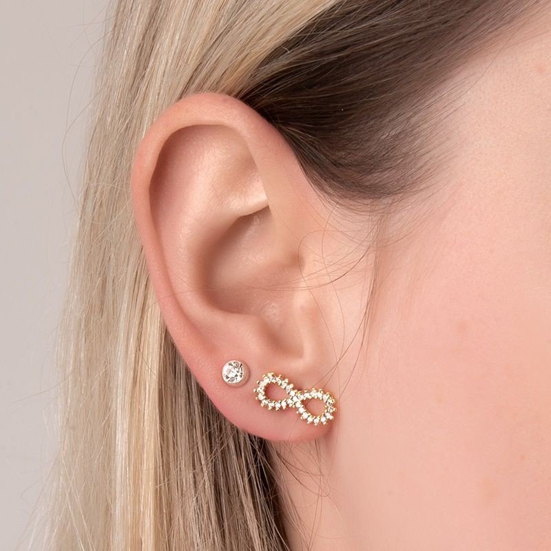 Brinco Infinito Banhado a Ouro 18k