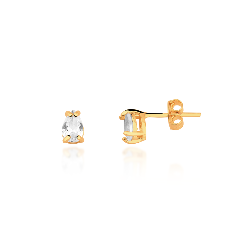 Brinco Gota Banhado a Ouro 18k