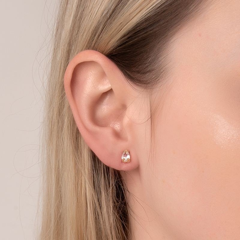 Brinco Gota Banhado a Ouro 18k