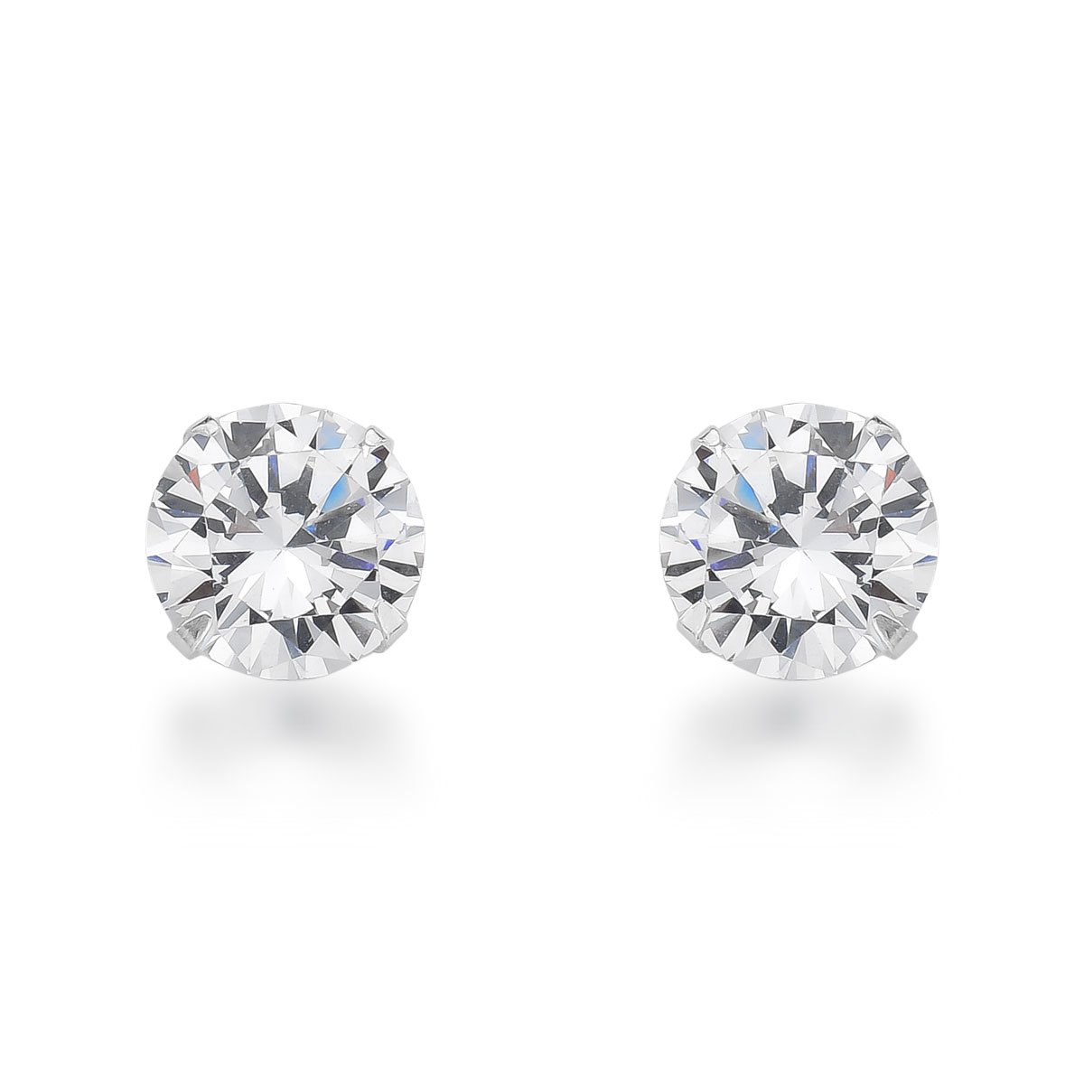 Brinco Zircônia 10mm Prata 925