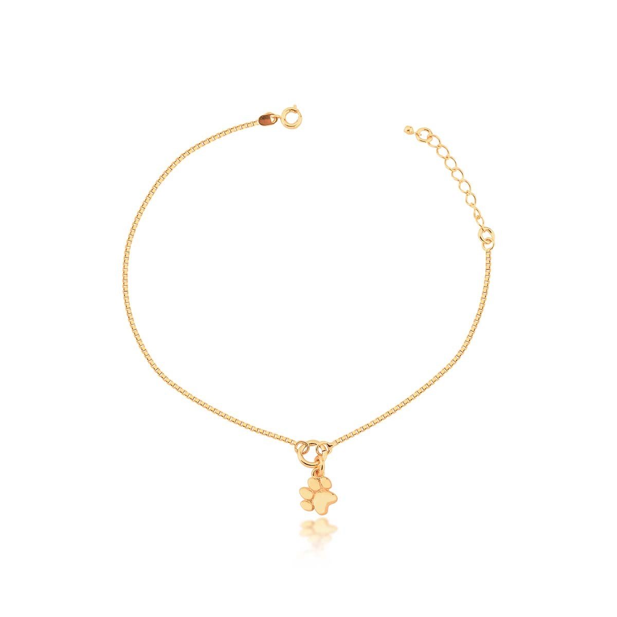Tornozeleira Patinha Banhado a Ouro 18k