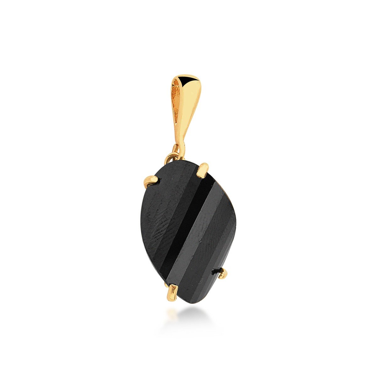 Pingente Zircônia Negra Banhado a Ouro 18k