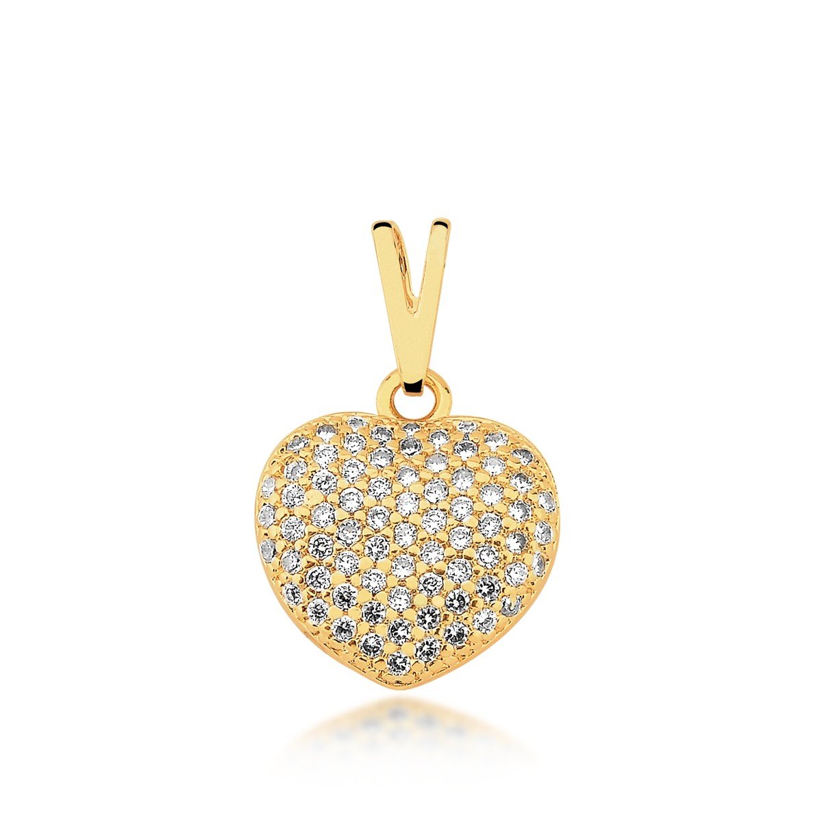 Pingente Coração Banhado a Ouro 18k