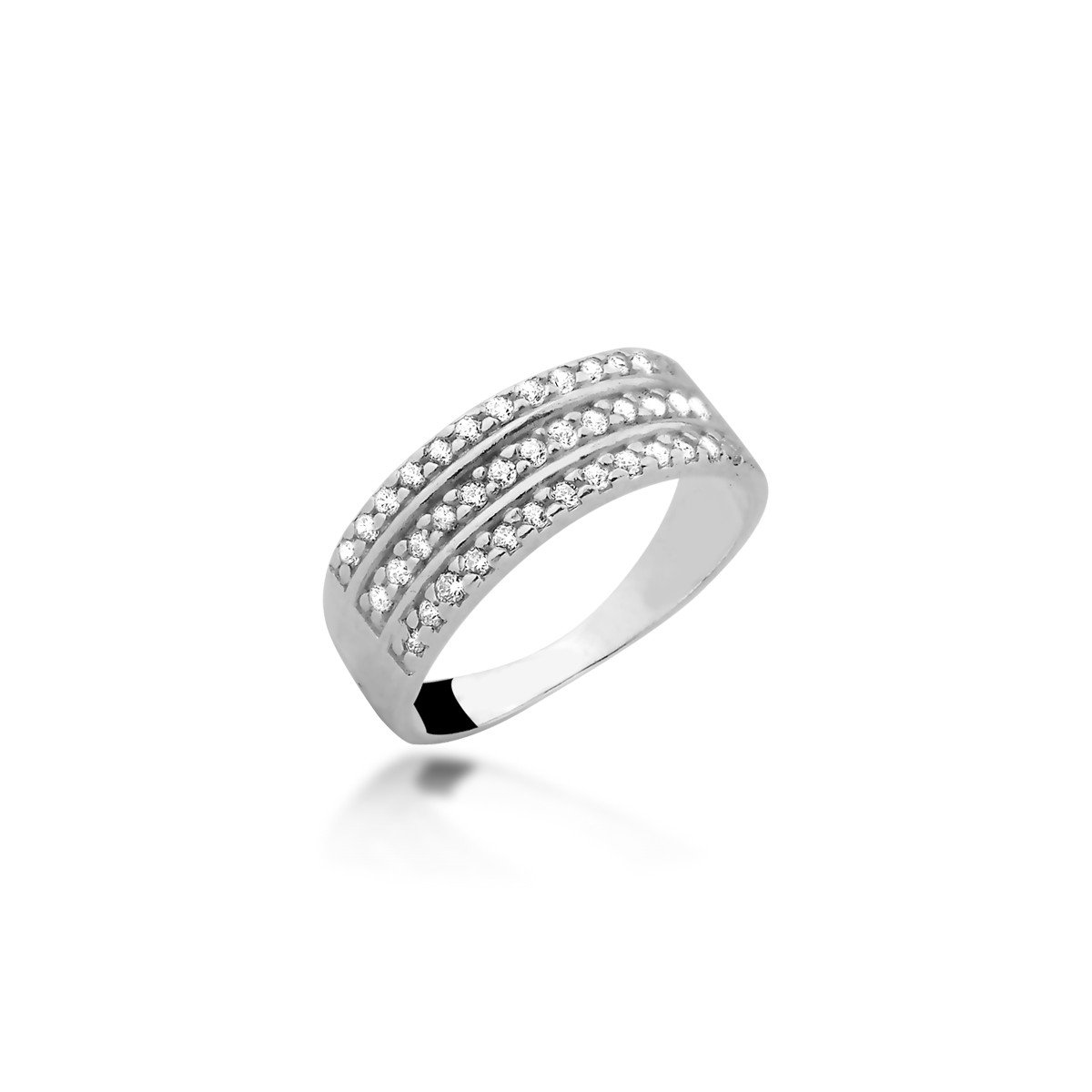 Anel Carreiras Micro Zircônia Prata 925
