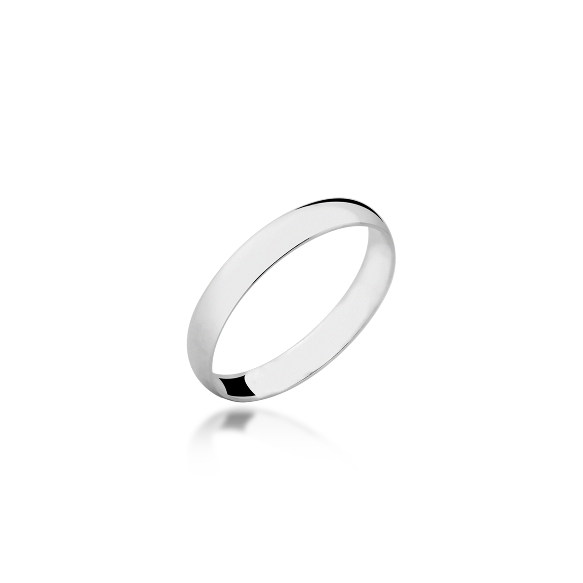 Aliança Meia Cana 3mm Prata 925