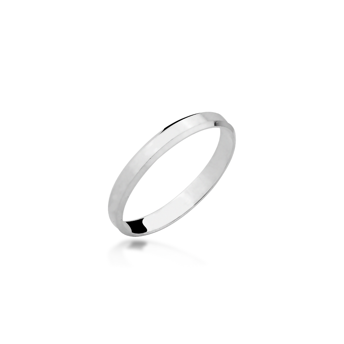 Aliança Quadrada 3mm Prata 925