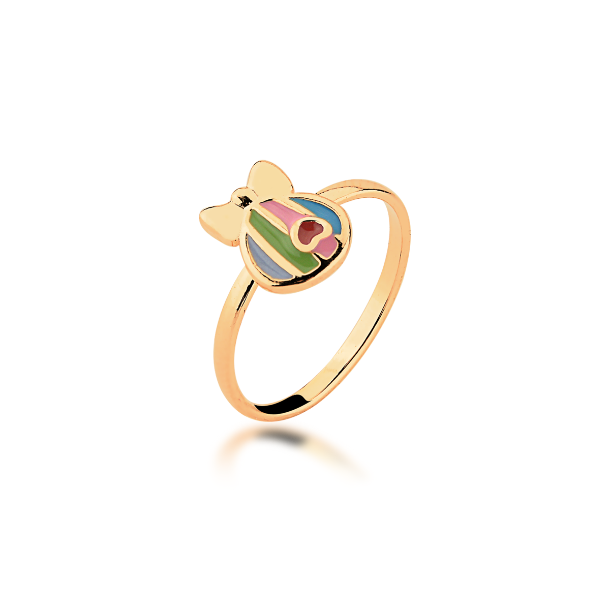 Anel Balão Banhado a Ouro 18k