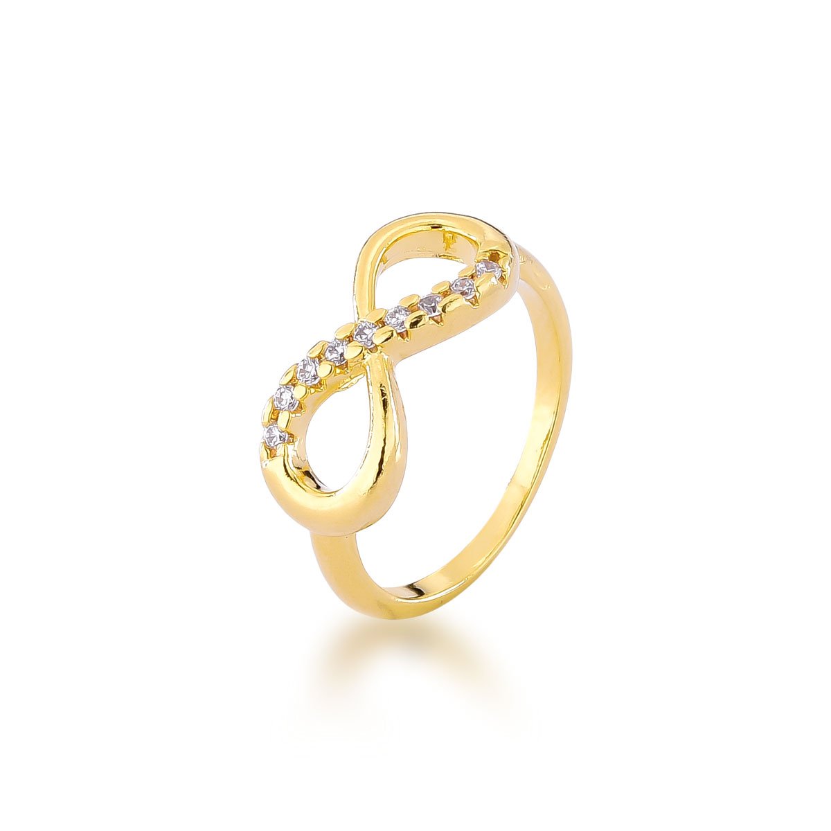 Anel Infinito Banhado a Ouro 18k