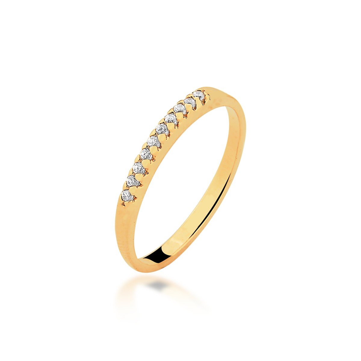 Anel Aparador Cristal Banhado a Ouro 18k