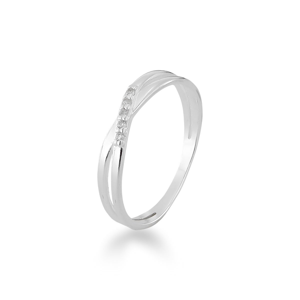 Anel Micros Zircônias Prata 925