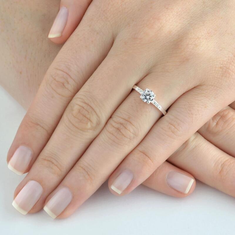 Anel Solitário Prata 925