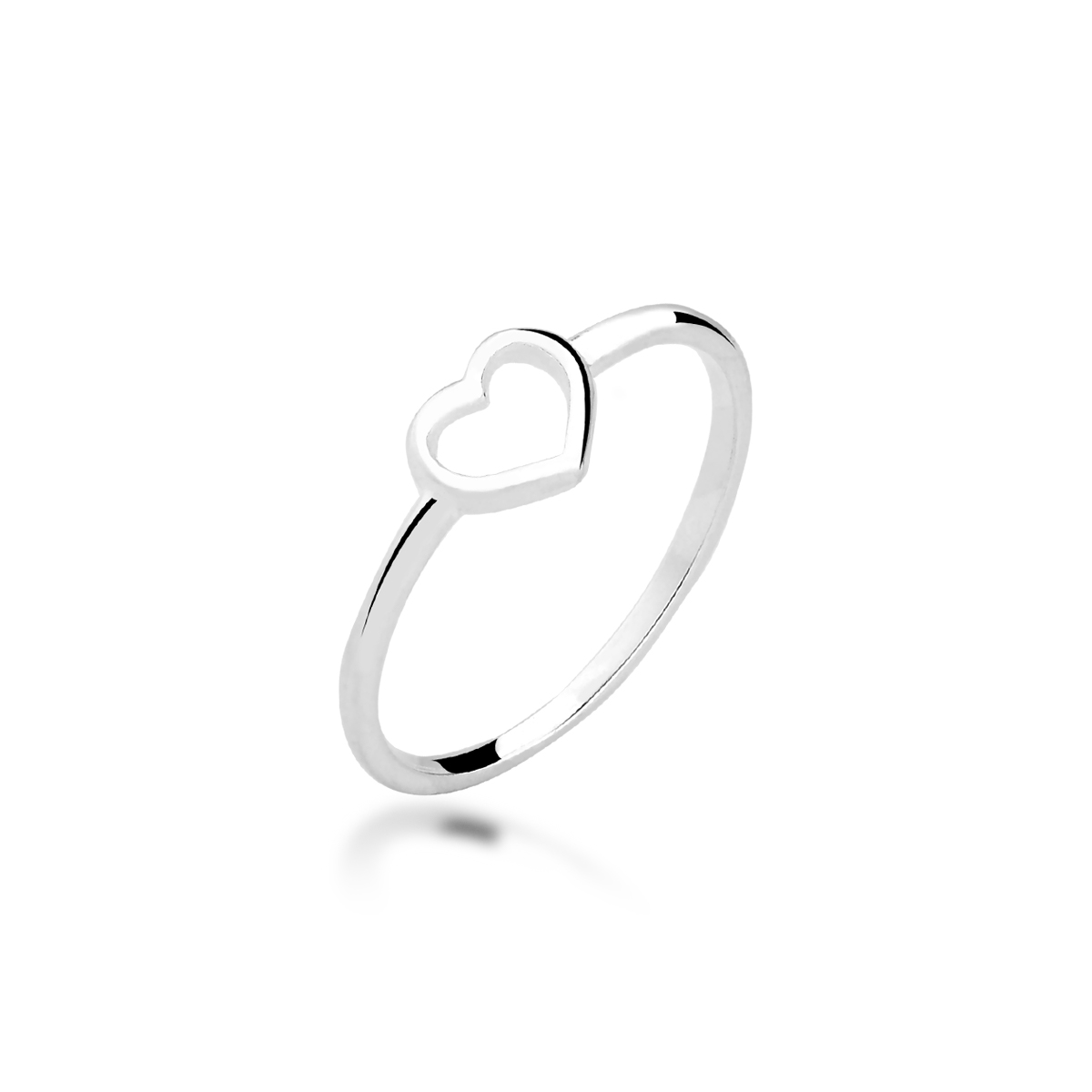 Anel Coração Prata 925