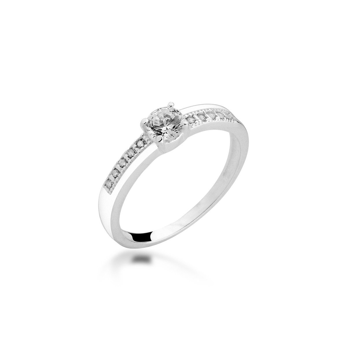 Anel Solitário Prata 925