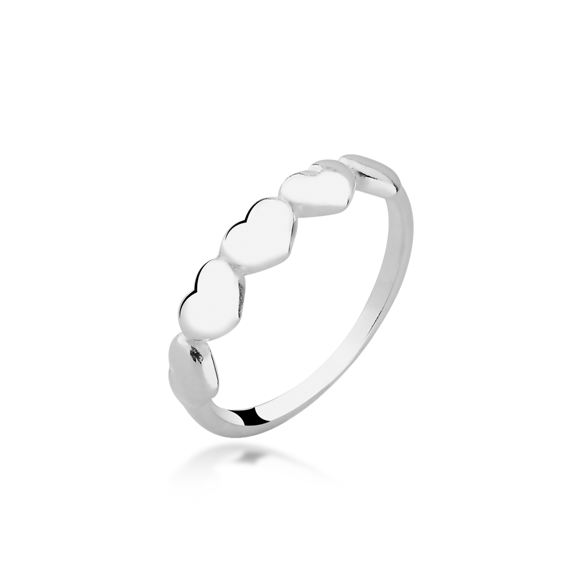 Anel Corações Prata 925