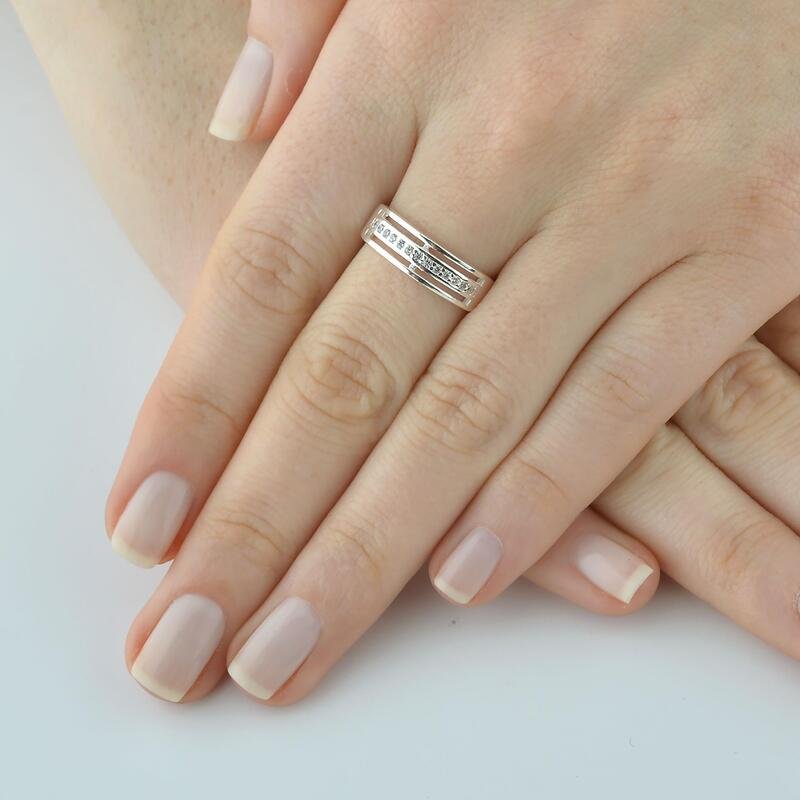 Anel 3 Elos Prata 925