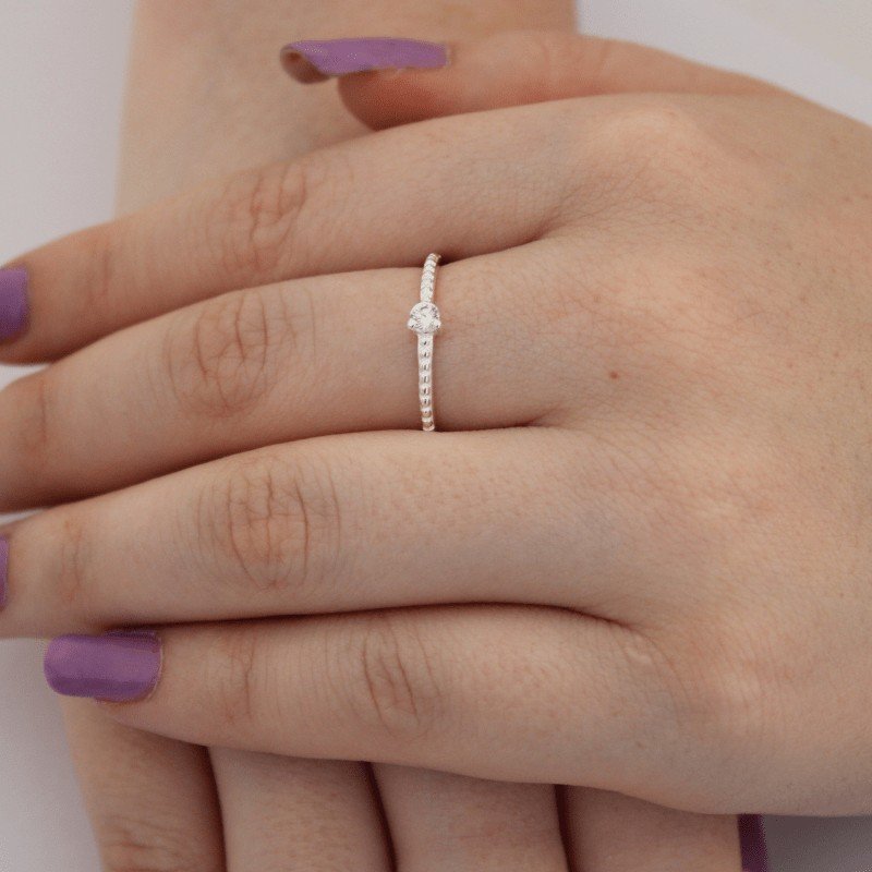 Anel Zircônia Prata 925