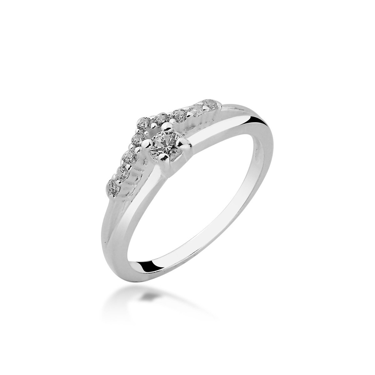 Anel Zircônia e Micro Zircônia Cristal Prata 925