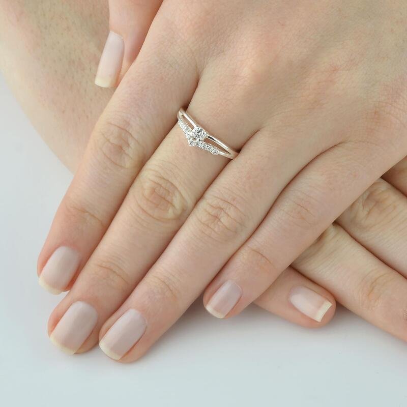 Anel Zircônia e Micro Zircônia Cristal Prata 925