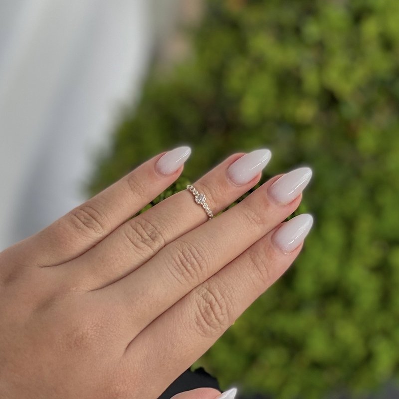 Anel Falange Zircônias Prata 925