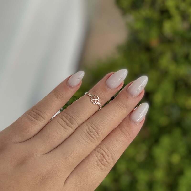 Anel Falange Trevo Prata 925