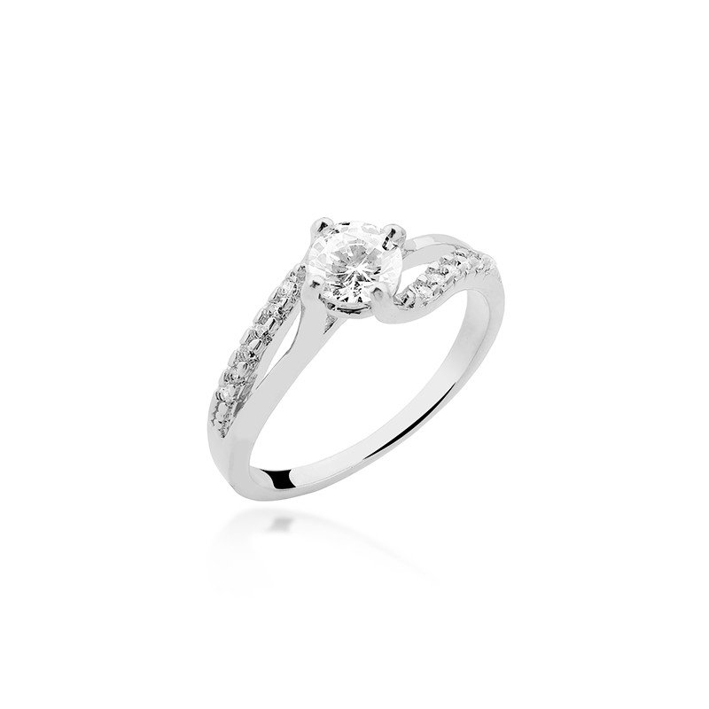 Anel Zircônia Cristal Prata 925
