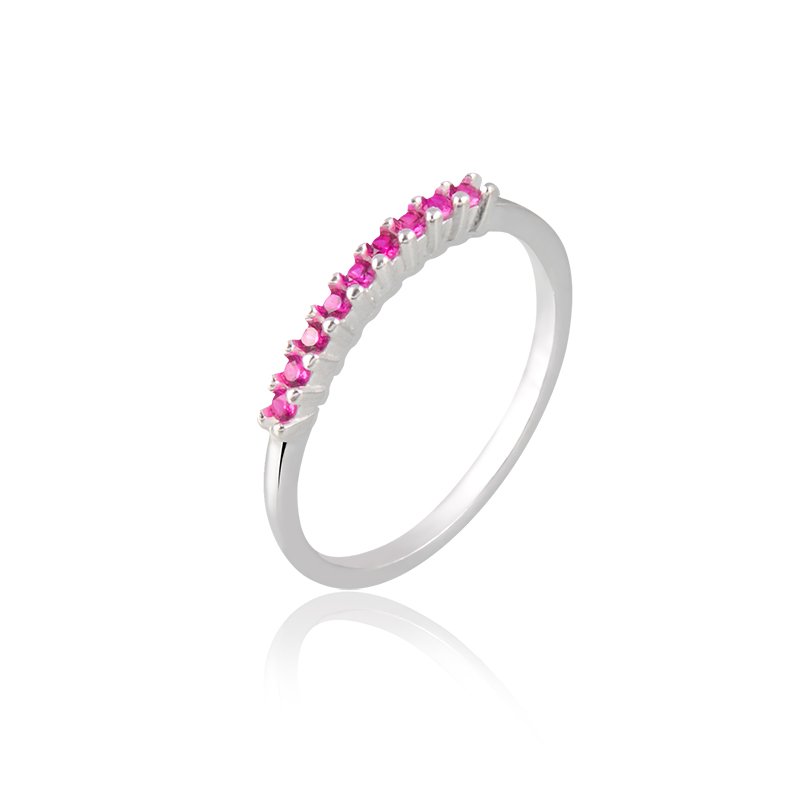 Anel Aparador Rosa Prata 925