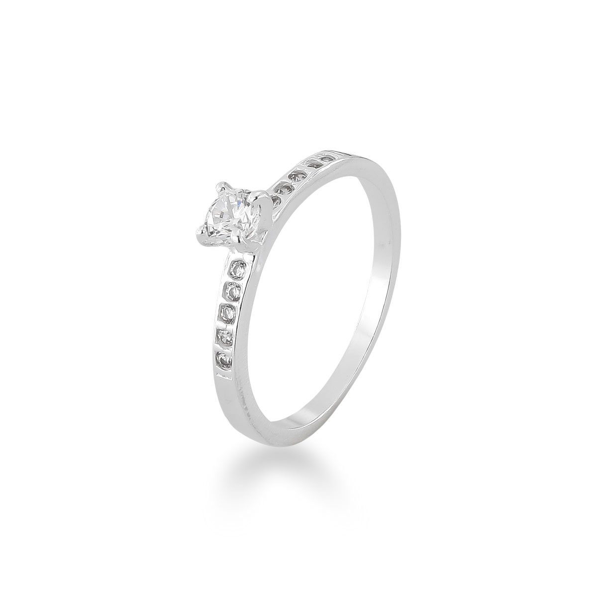 Anel Solitário Prata 925