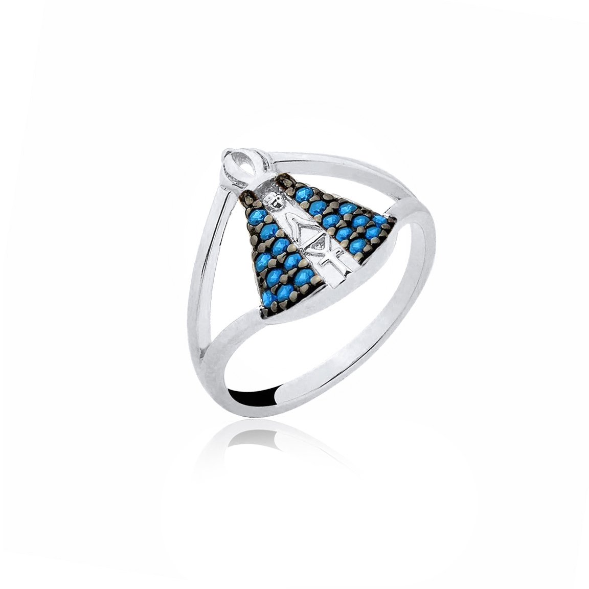 Anel Aparecida Prata 925