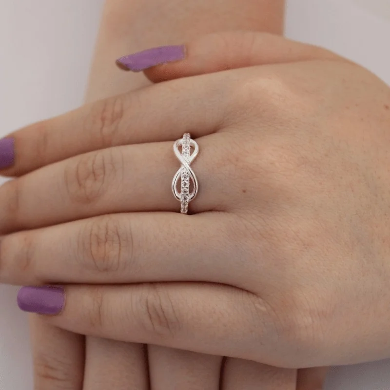 Anel Infinito Prata 925