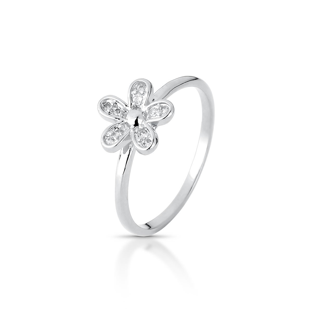 Anel Flor Prata 925