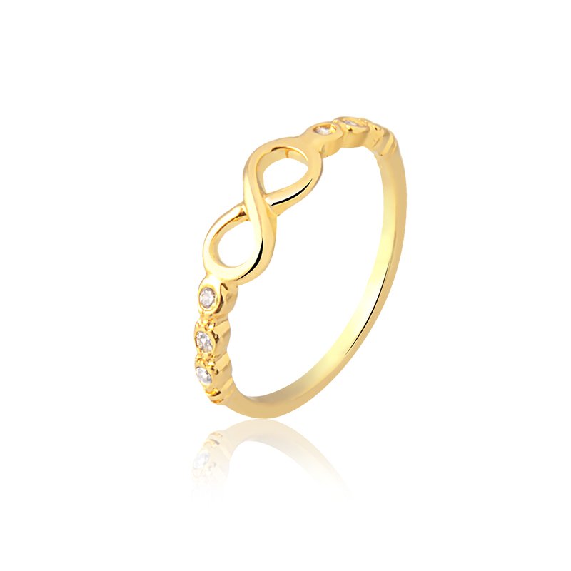 Anel Falange Infinito Banhado a Ouro 18k