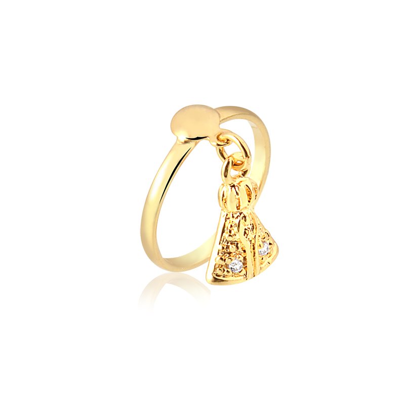 Anel Falange Aparecida Banhado a Ouro 18k