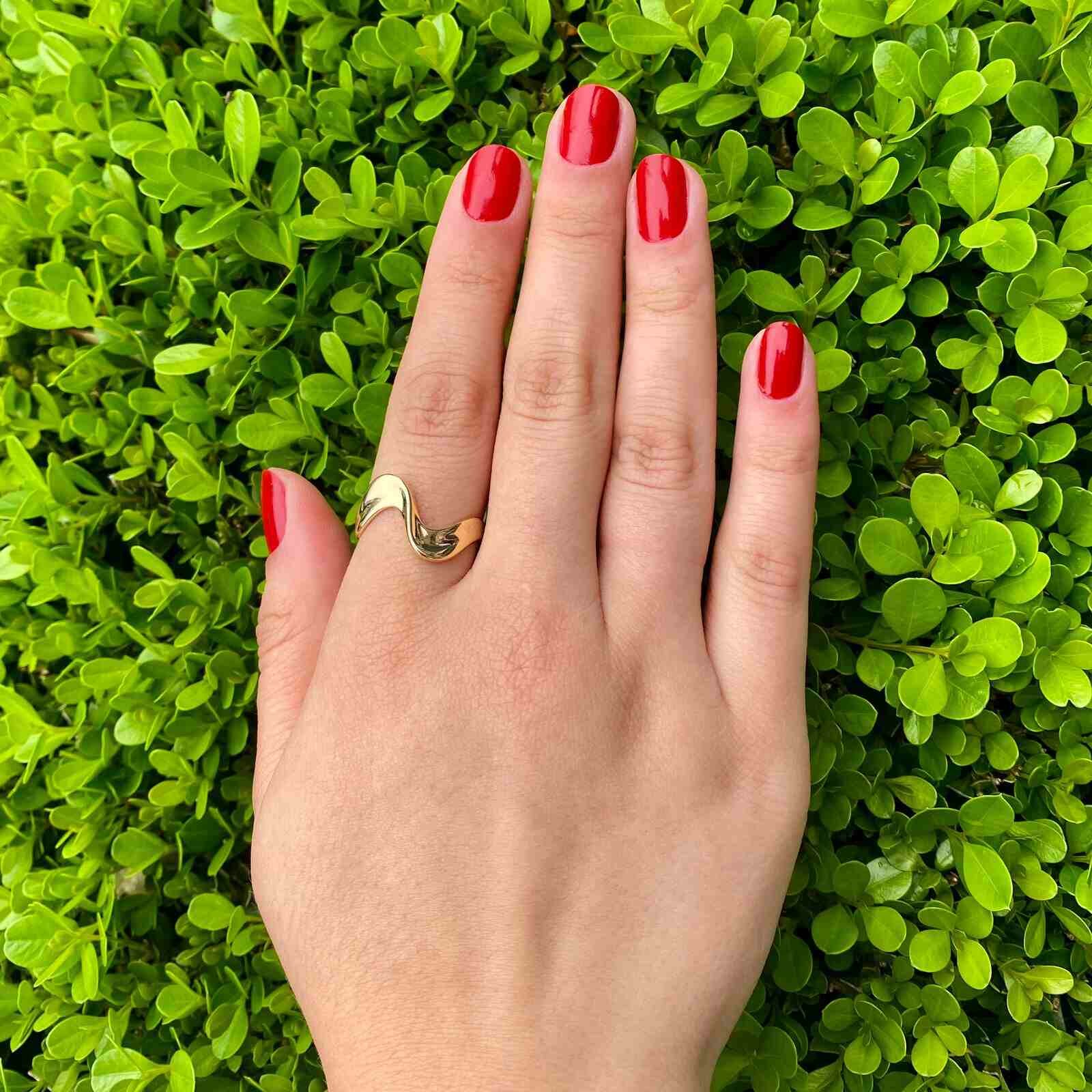 Anel S Banhado a Ouro 18k