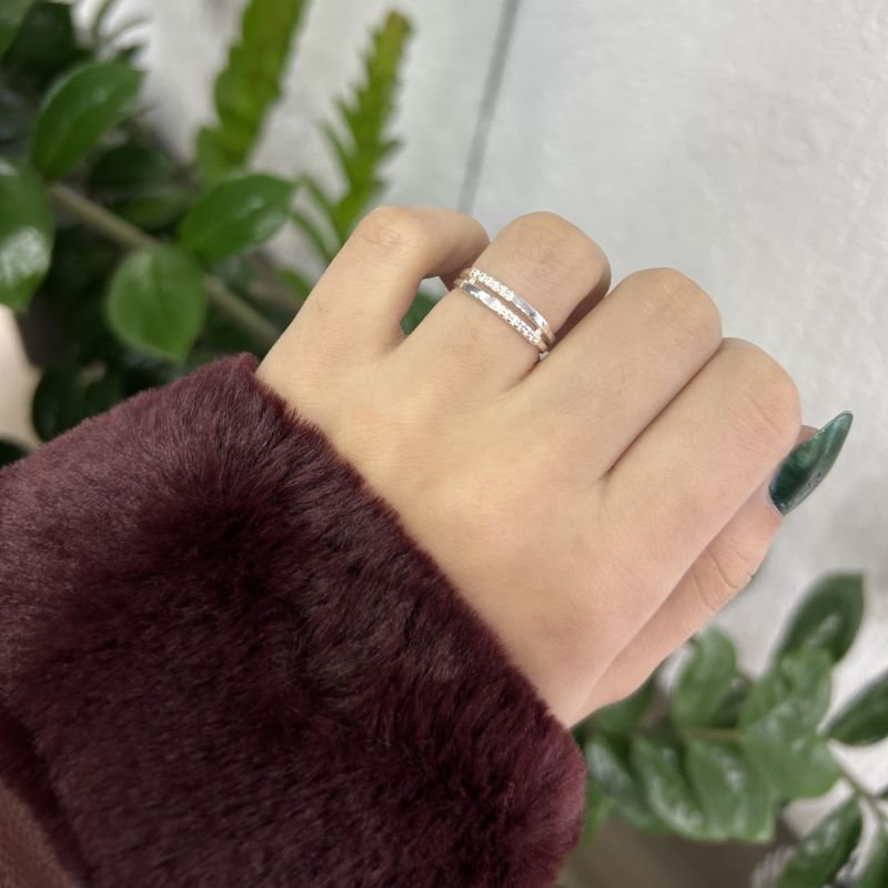 Anel Micros Zircônias Prata 925