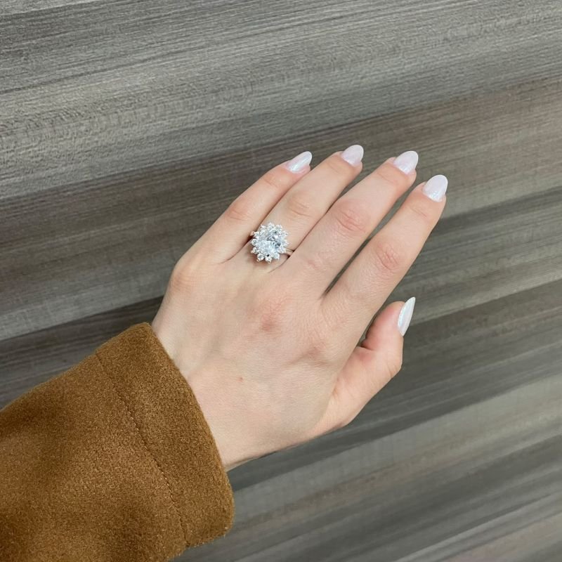 Anel Zircônia Cristal Prata 925