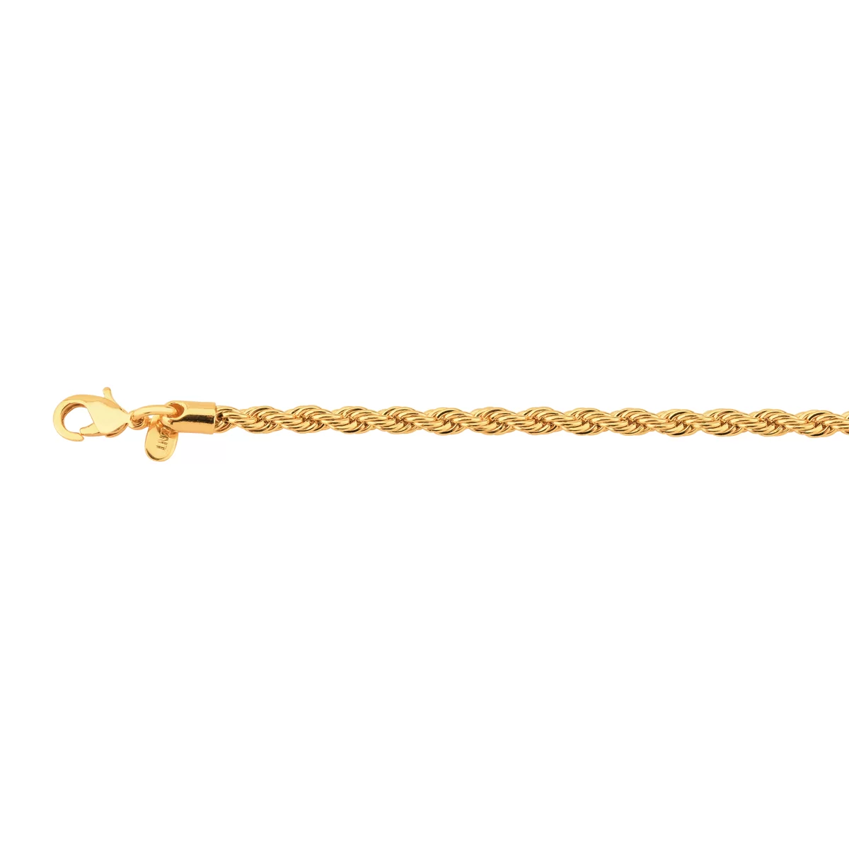 Cordão Baiano 3,5mm Banhado a Ouro 18k