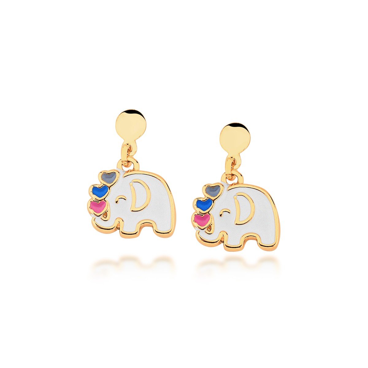 Conjunto Elefante Banhado a Ouro 18k