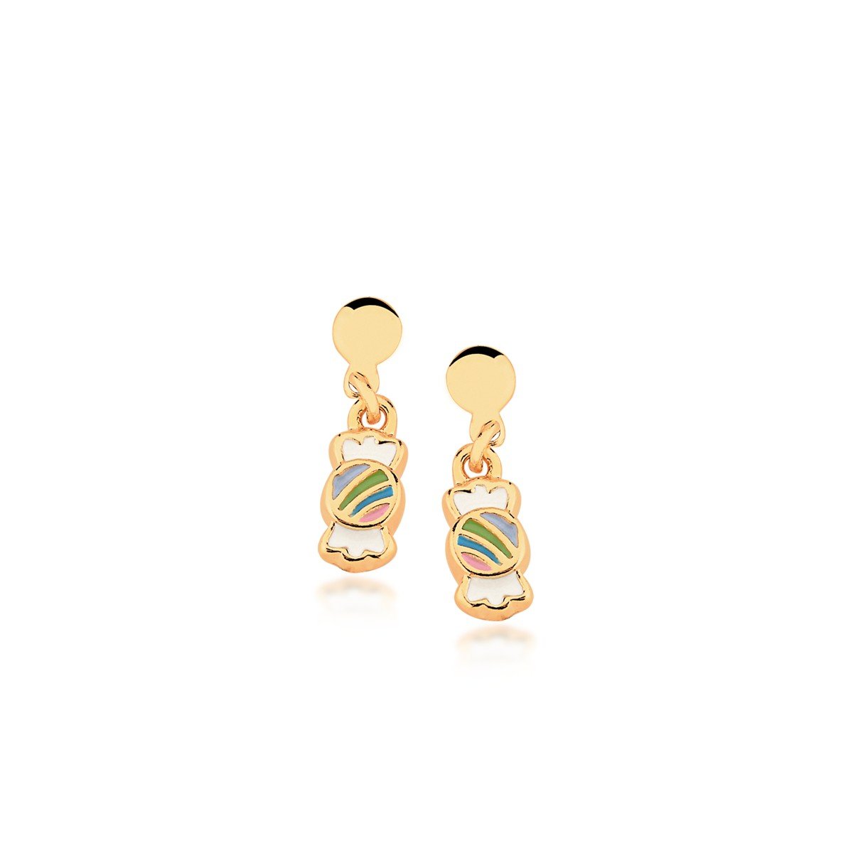 Conjunto Bala Banhado a Ouro 18k