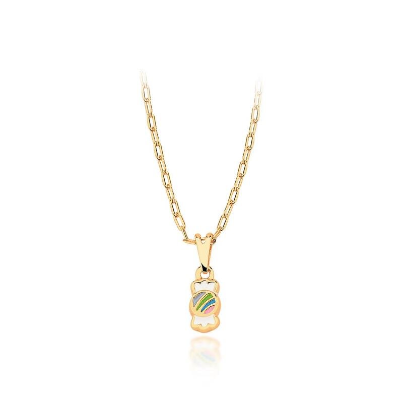 Conjunto Bala Banhado a Ouro 18k