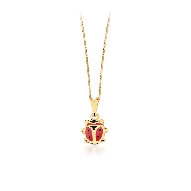 Conjunto Joaninha Banhado a Ouro 18k
